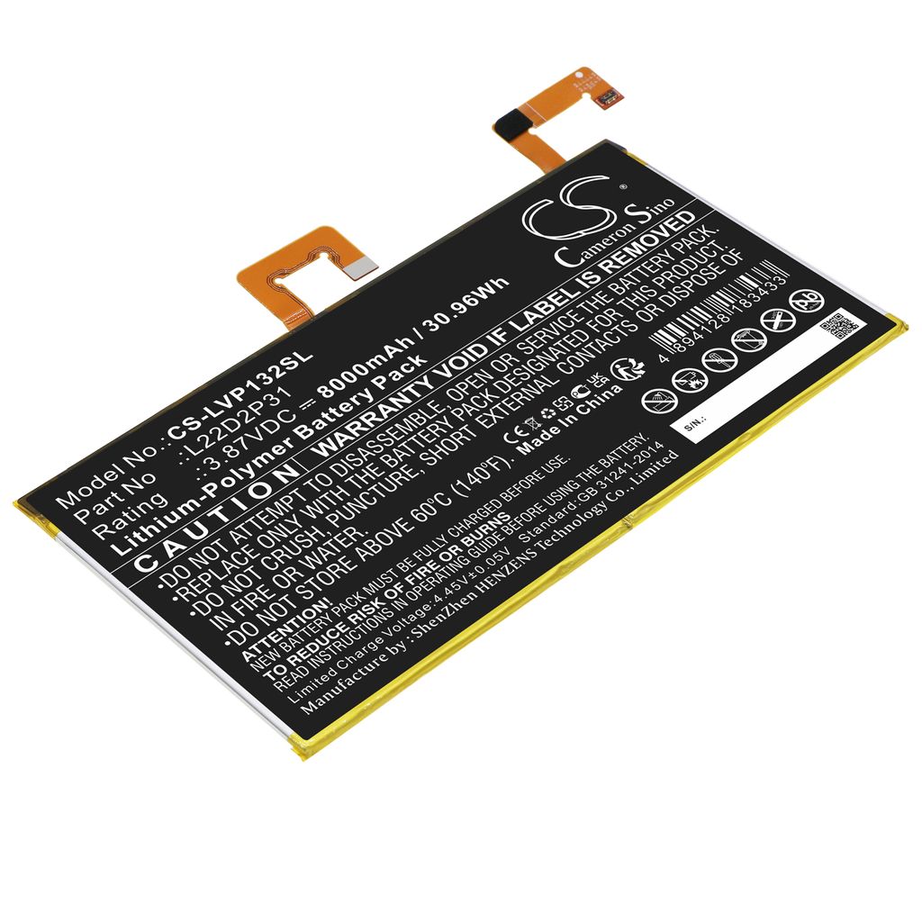 Batteri til Lenovo L22D2P31 8000 mAh