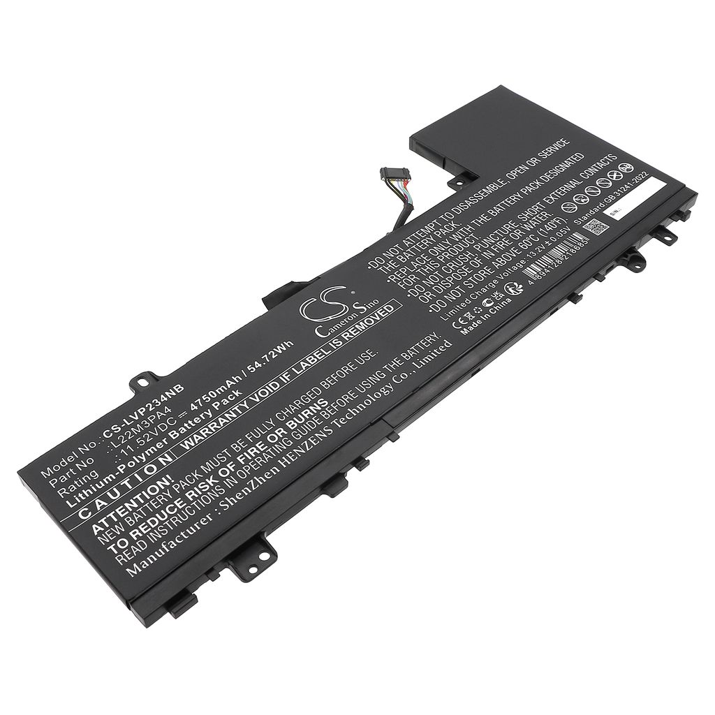 Batteri til Lenovo 5B11K39352,5B11K39356,5B11K39359,5B11K39361,5B11N45433,L22B3PA4,L22C3PA4,L22D3PA4,L22L3PA4,L22M3PA4, 4750 mAh