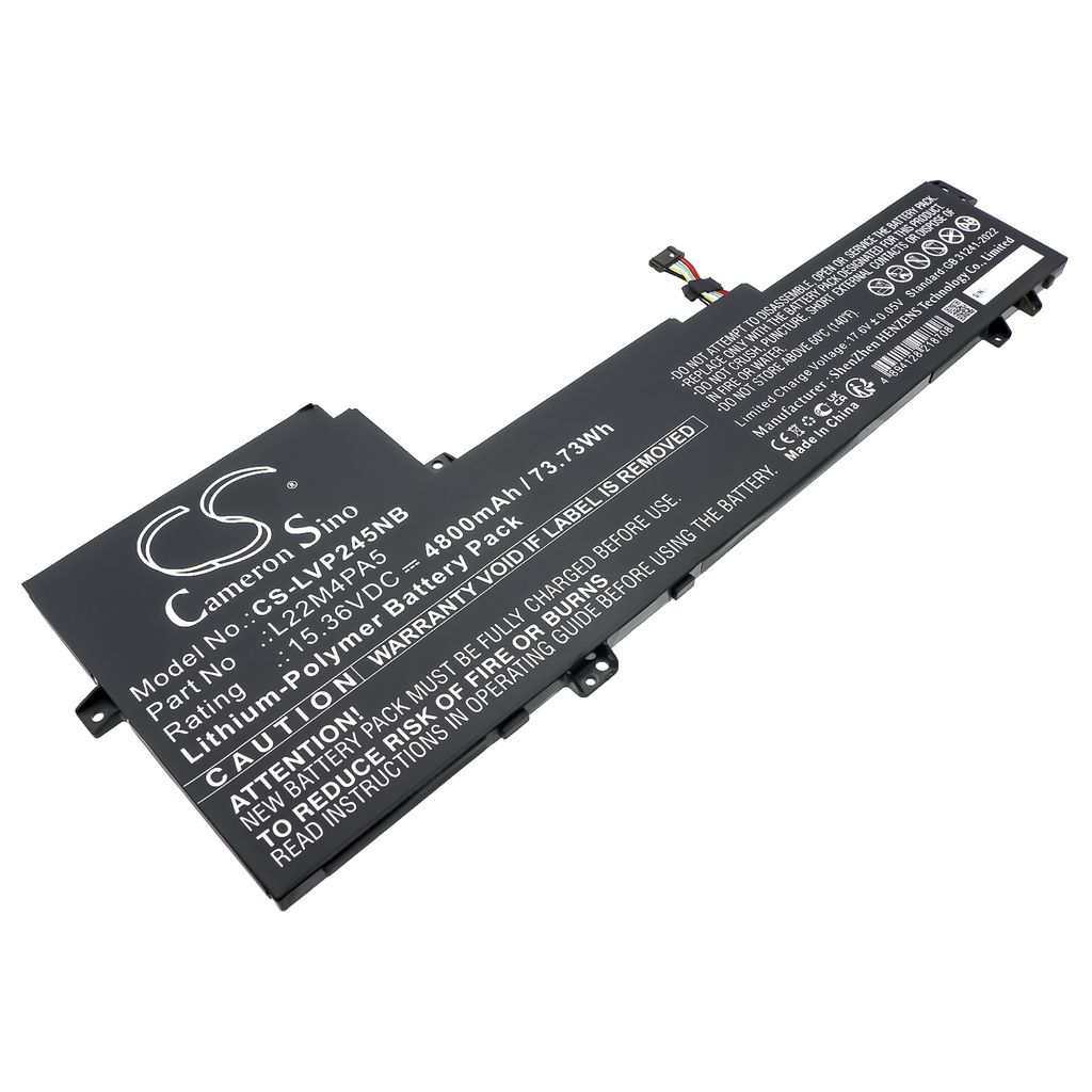 Batteri til Lenovo 5B11K39349,5B11K39355,5B11K39360,5B11N45392,5B11N45413,5B11N45418,L22C4PA5,L22D4PA5,L22L4PA5,L22M4PA 4800 mAh