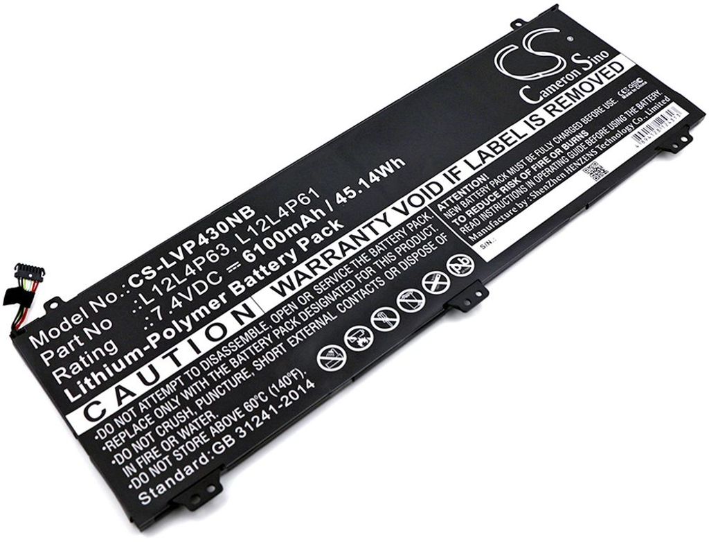 Batteri til Lenovo L12L4P63,L12L4P61,L12M4P61 6100 mAh