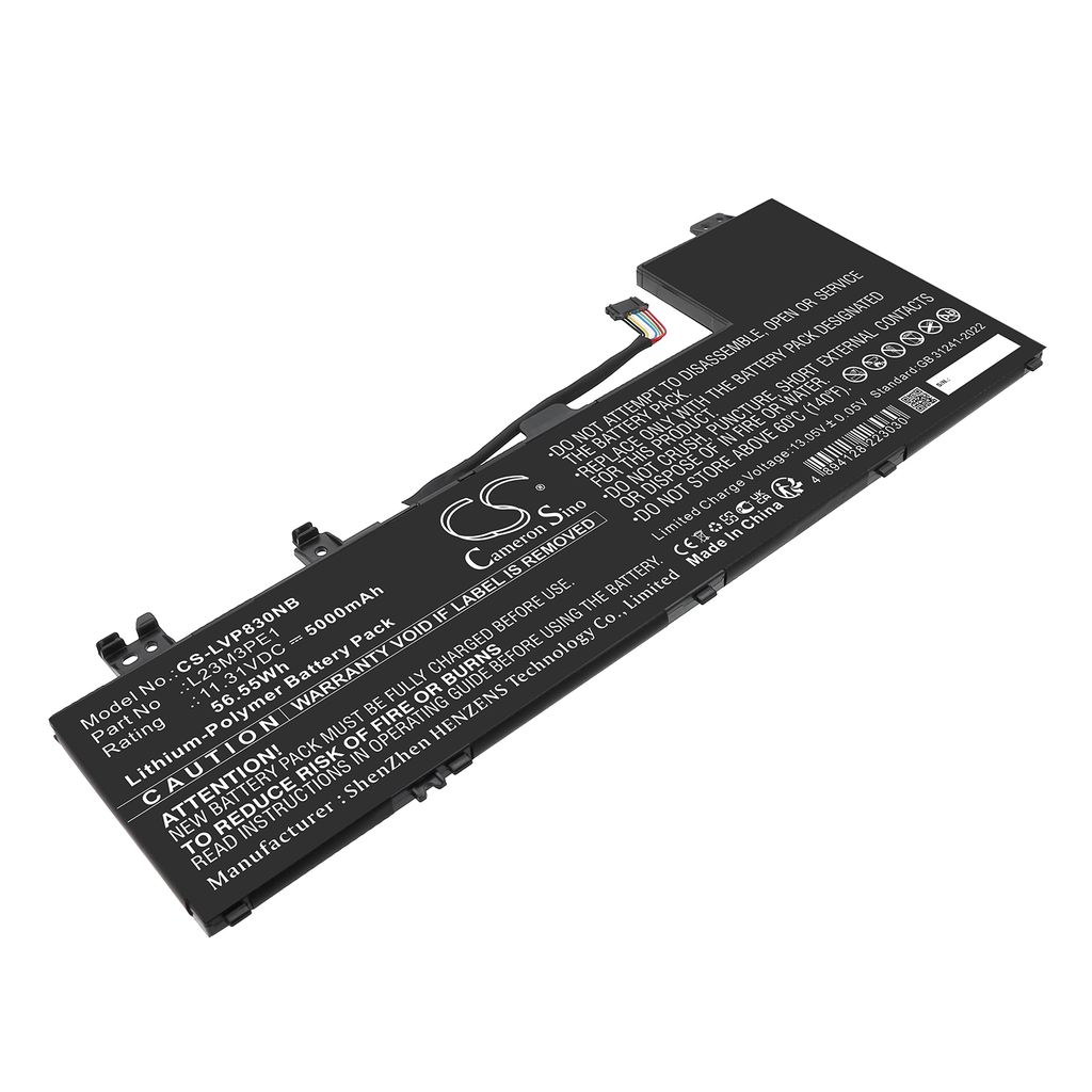 Batteri til Lenovo 5B11M74074,5B11M74076,5B11M74077,L23B3PE1,L23C3PE1,L23D3PE1,L23L3PE1,L23M3PE1,SB11M74072,SB11M74073 5000 mAh