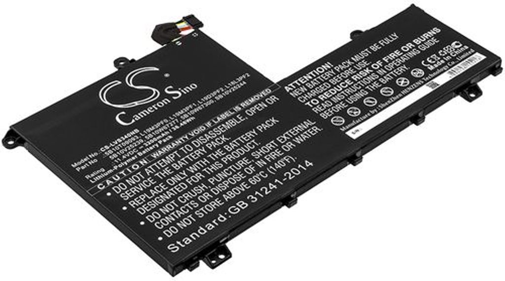 Batteri til Lenovo 5B10T09093,5B10V25239,5B10W67277,5B10W67300,L18L3PF2,SB10V25244,SB10W67288,SB10W67421,L19M3PF0,L19M3 3200 mAh
