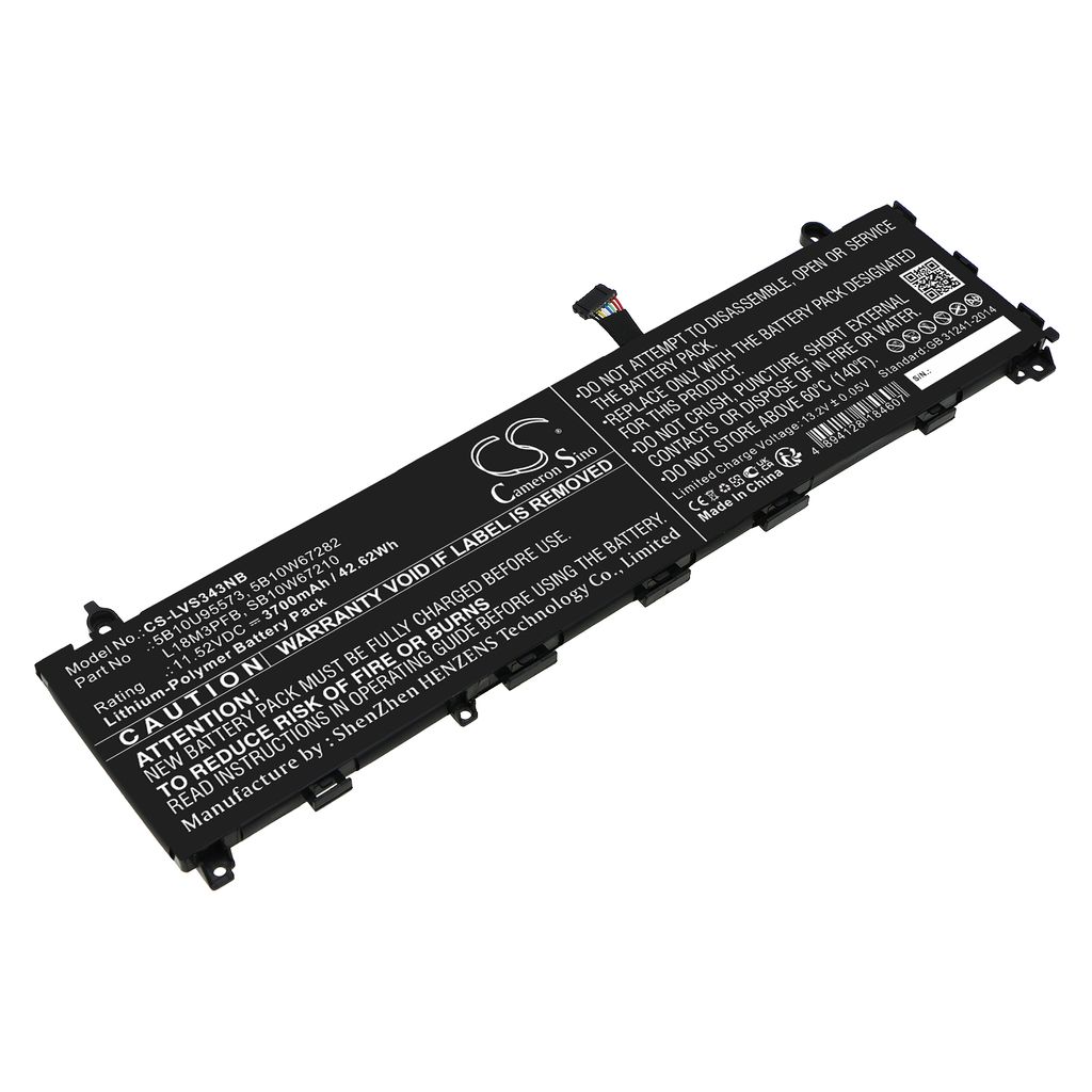 Batteri til Lenovo 5B10U95573,5B10W67282,L18M3PFB,SB10W67210 3700 mAh