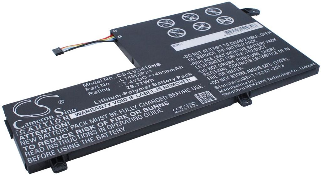 Batteri til Lenovo L14L2P21,5B10G78610,5B10G78612,5B10K10182,5B10K10229,5B10M49822,5B10M49823,5B10M49825,5B10M52815,5B1 4050 mAh