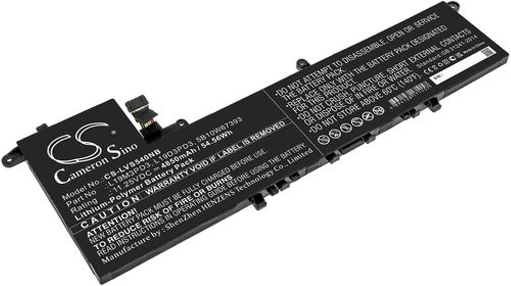 Batteri til Lenovo L19D3PD3,L19M3PD3,5B10W67393,8SSB10V2776,SB10V27764,SB10V27765,SB10W67401 4850 mAh