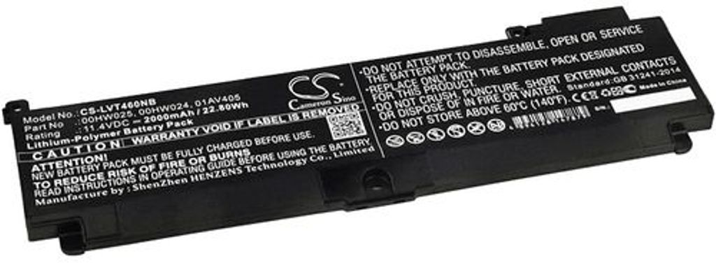 Batteri til Lenovo 00HW025,01AV405,01AV406,01AV407,SB10J79004,SB10F46463,SB10F46462,00HW024,01AV408,SB10J79003,SB10J790 2000 mAh