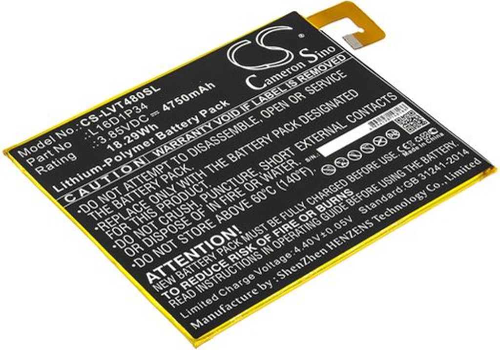 Batteri til Lenovo L16D1P34 4750 mAh