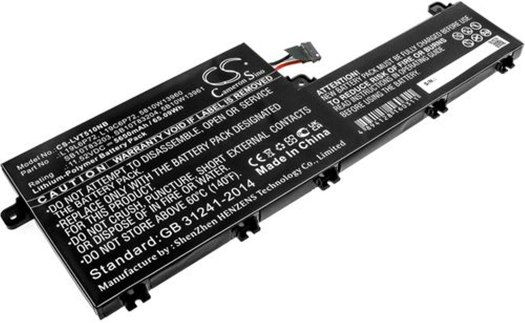Batteri til Lenovo L19L6P72,SB10T83203,5810W13960,L19C6P72,SB10T83204,5B10W13961 5650 mAh