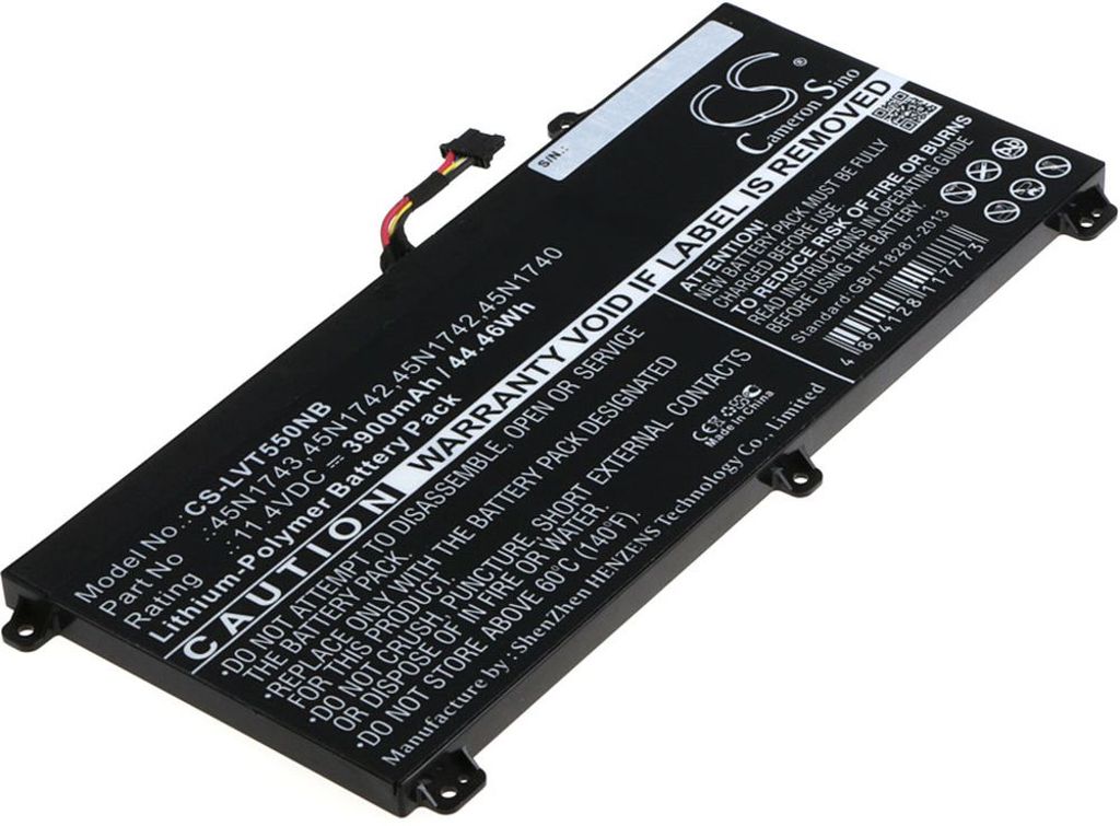 Batteri til Lenovo 45N1743,45N1741,45N1742,45N1740,00NY639,SB10K12721 3900 mAh