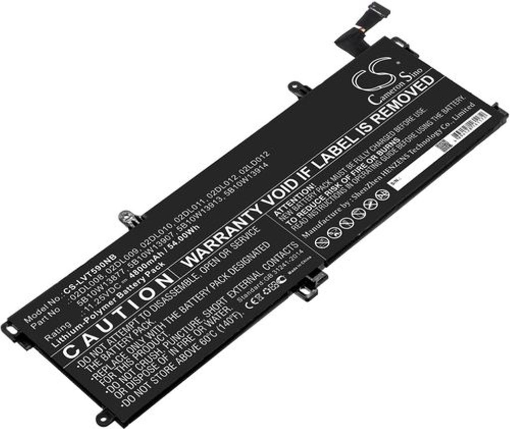 Batteri til Lenovo 02DL009,02DL010,02DL011,02DL012,02LD012,5B10W13877,5B10W13907,5B10W13913,5B10W13914,L18C3P71,L18C3P7 4800 mAh