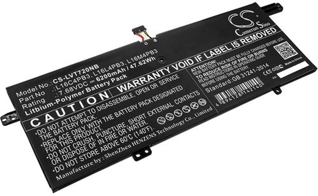 Batteri til Lenovo L16C4PB3,L16L4PB3,L16M4PB3 6200 mAh