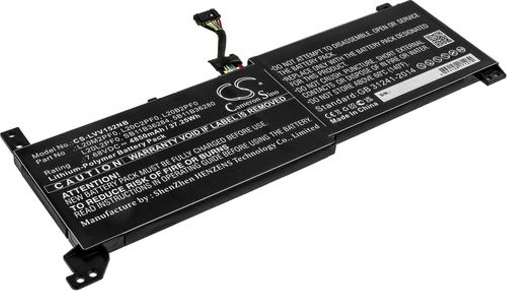 Batteri til Lenovo L20C2PF0,SB11B36284,L20M2PF0,L20B2PF0,L20L2PF0,5B11B36285,5B11B36273,5B11B36278,5B11B36280 4850 mAh