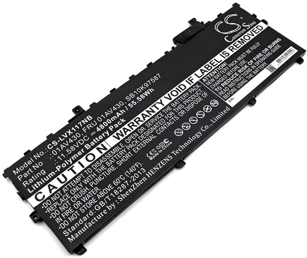 Batteri til Lenovo 01AV430,ASM SB10K97587,FRU 01AV430,SB10K97587,01AV429,01AV431,01AV494,O1AV430,SB10K97586,SB10K97588 4800 mAh