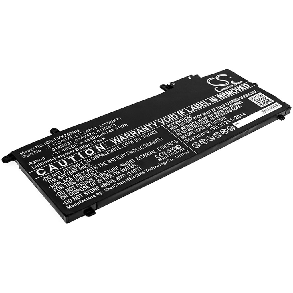 Batteri til Lenovo 01AV431,01AV470,01AV471,01AV472,5B10W13920,5B10W13921,L17C6P71,L17L6P71,L17M6P71,L17S6P71,SB10K97617 4050 mAh