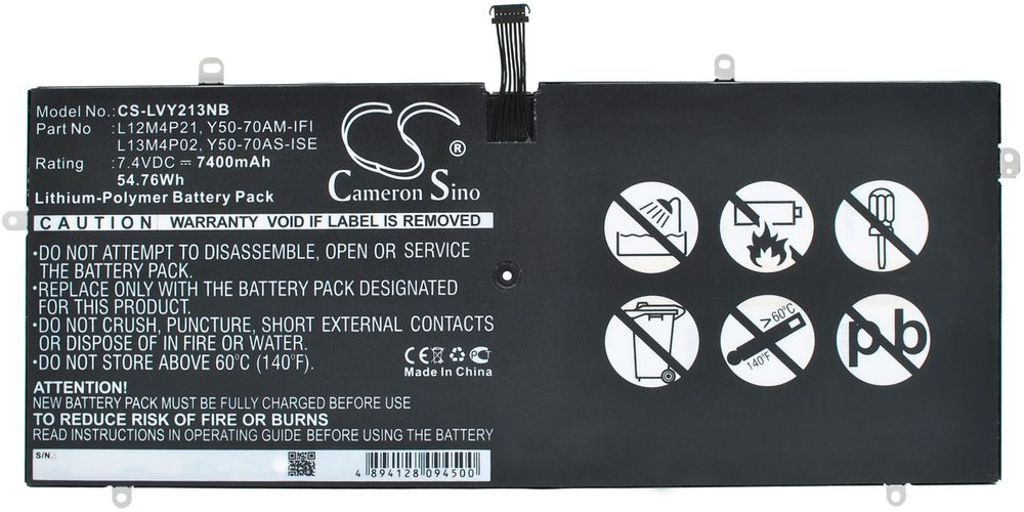 Batteri til Lenovo L12M4P21,121500156,21CP5/57/128-2,11S121500 7400 mAh