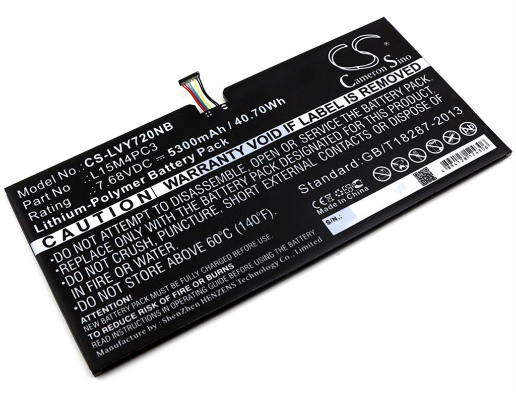 Batteri til Lenovo 5B10L72502,5B10W89300,L15L4PC3,L15M4PC3,SB10W89296 5300 mAh