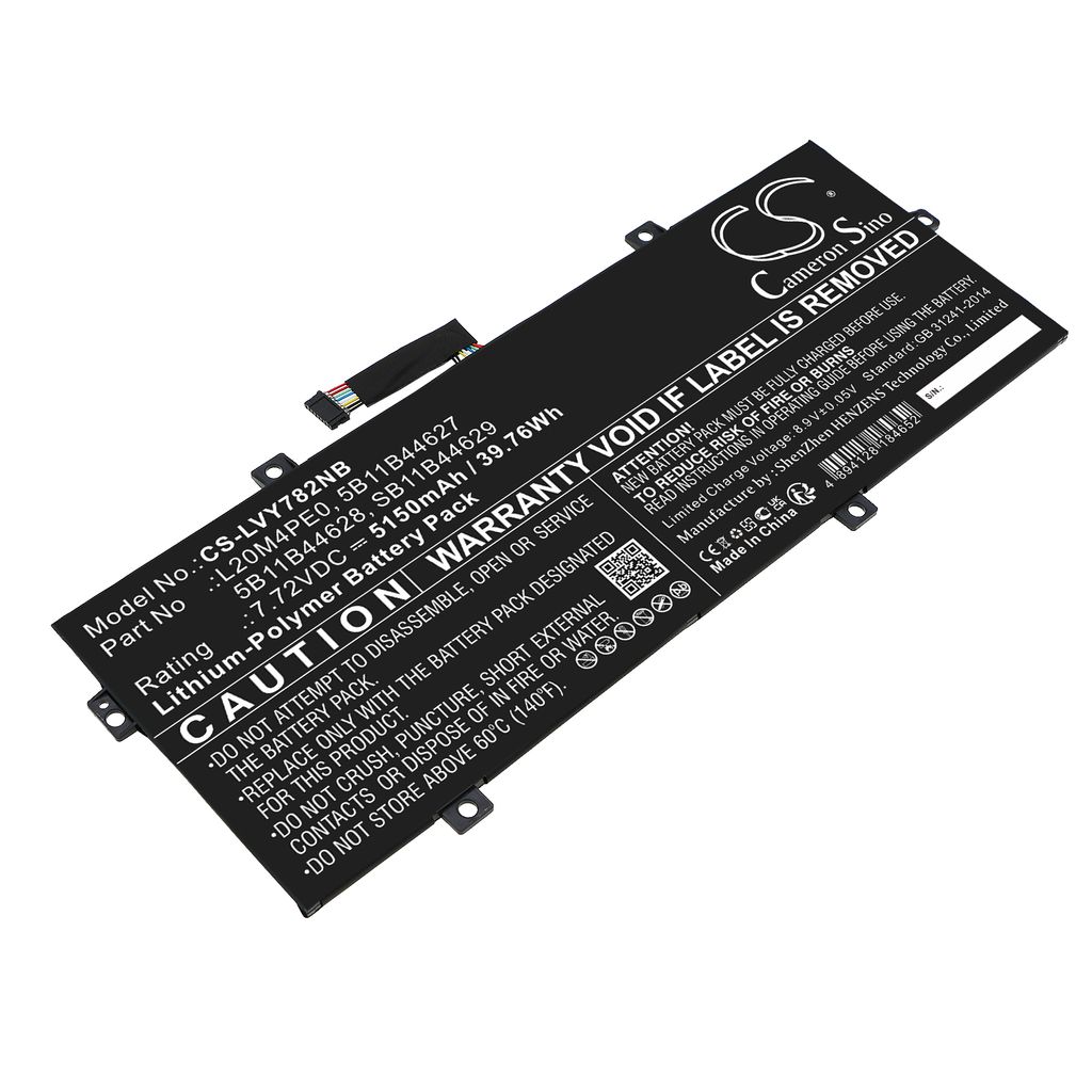 Batteri til Lenovo L20M4PE0,5B11B44627,5B11B44628,SB11B44629 5150 mAh