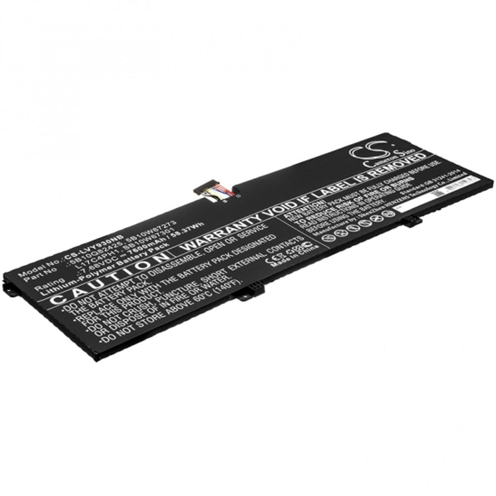 Batteri til Lenovo 5B10Q82425,5B10Q82426,5B10W67273,928QA225H,L17C4PH1,L17M4PH1,SB10W67301,L17M4PH2,L17M4PH3 7600 mAh