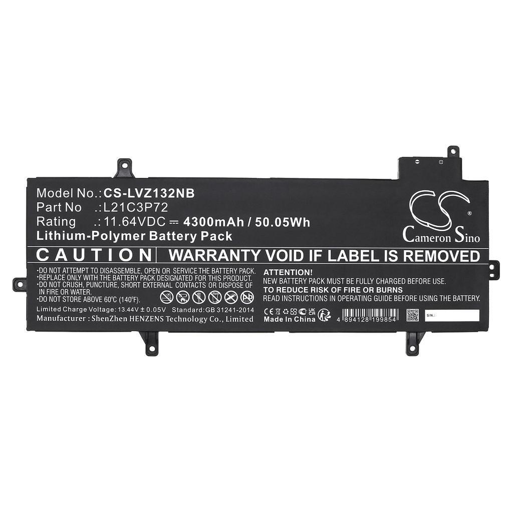 Batteri til Lenovo L21C3P72,5B10W51881,5B10W51882,5B10W51883,L21B3P71,L21M3P72,SB10W10W51983,SB10W51982,SB10W51983,SB10 4300 mAh
