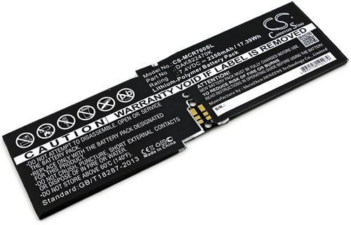 Batteri til Microsoft DAK822470K,G3HTA020H,G3HTA044H,G3HTA045H 2350 mAh
