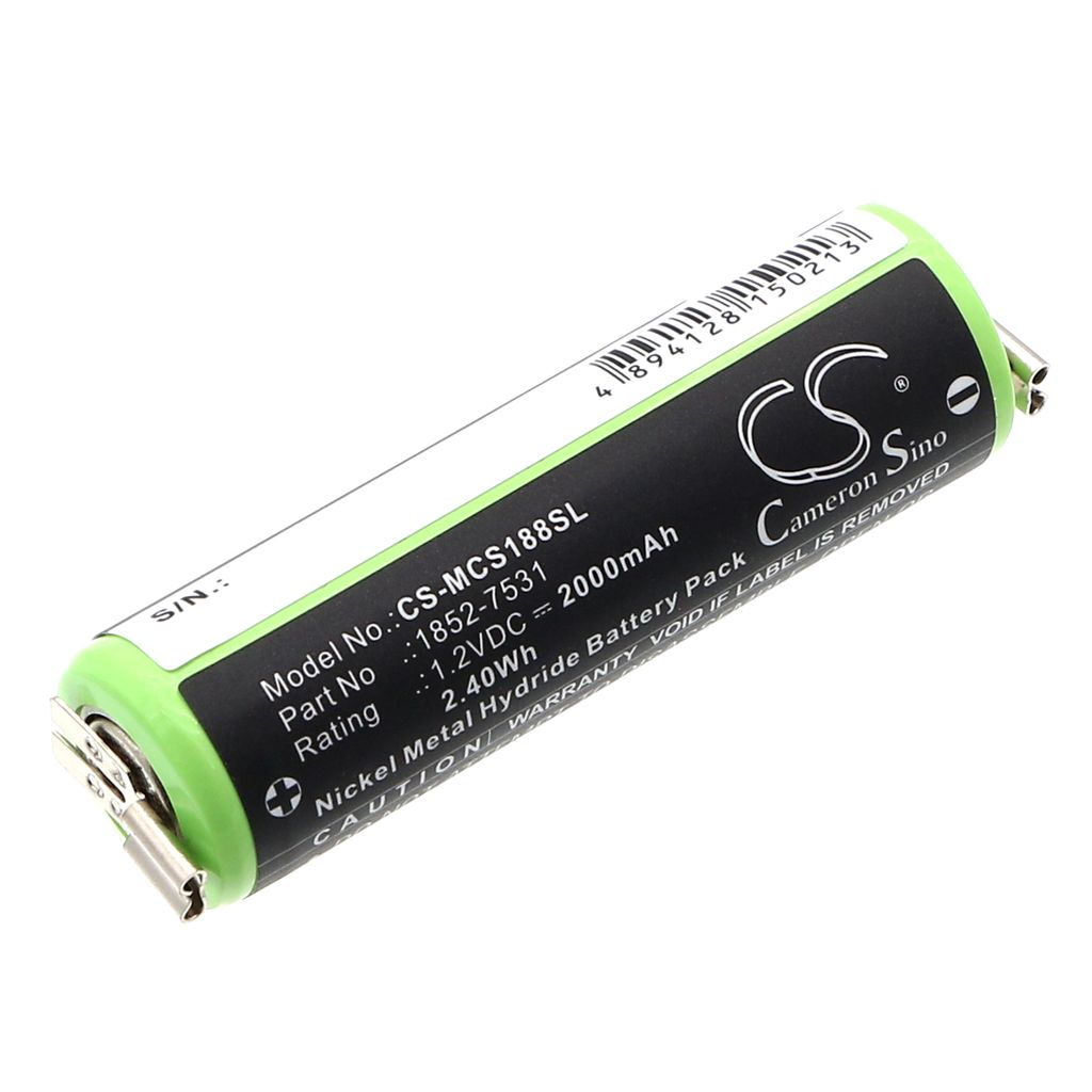 Batteri til Moser 1852-7531,1590-7291 2000 mAh