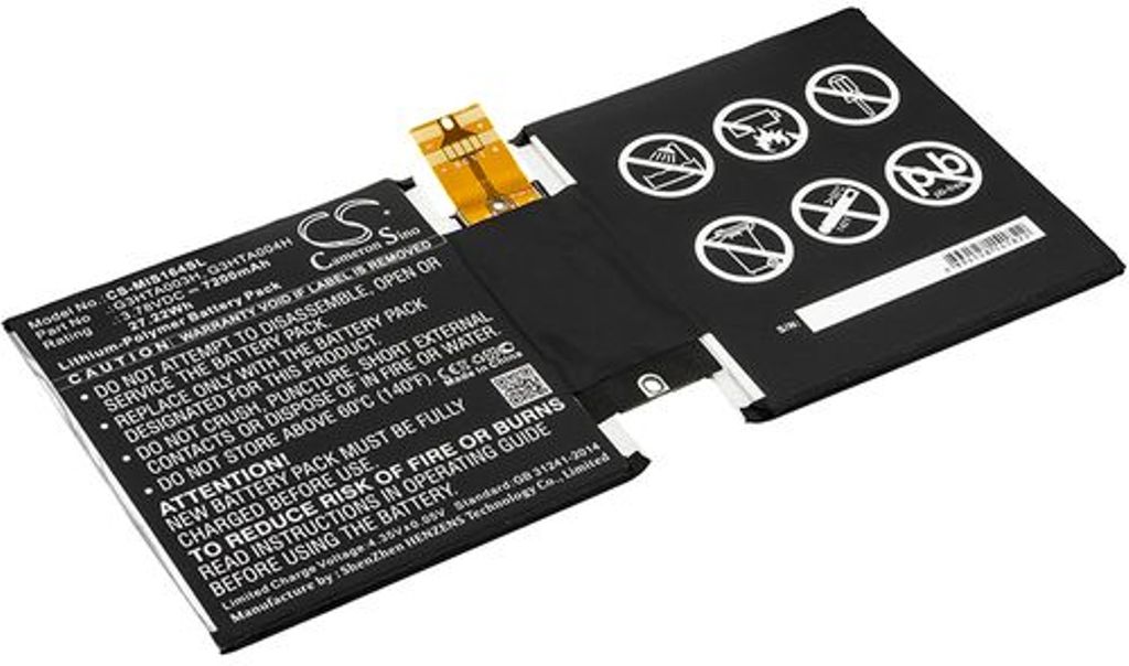 Batteri til Microsoft G3HTA003H,G3HTA004H,G3HTA007H 7200 mAh