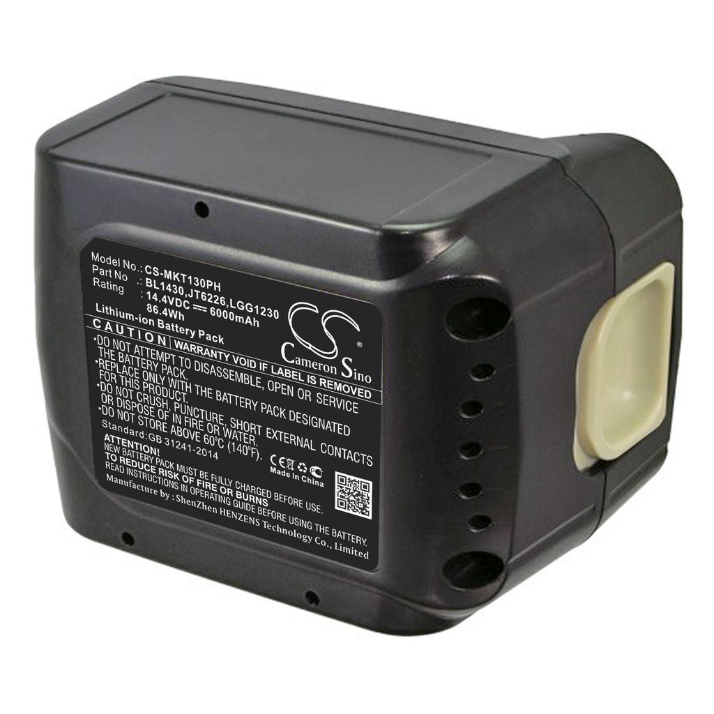 Batteri til Makita BL1430,BL1415,194066-1,194065-3,JT6226,LGG1230,LGG1430,MAK1430Li,MET1821,194204-5,194205-3,194230-4, 6000 mAh
