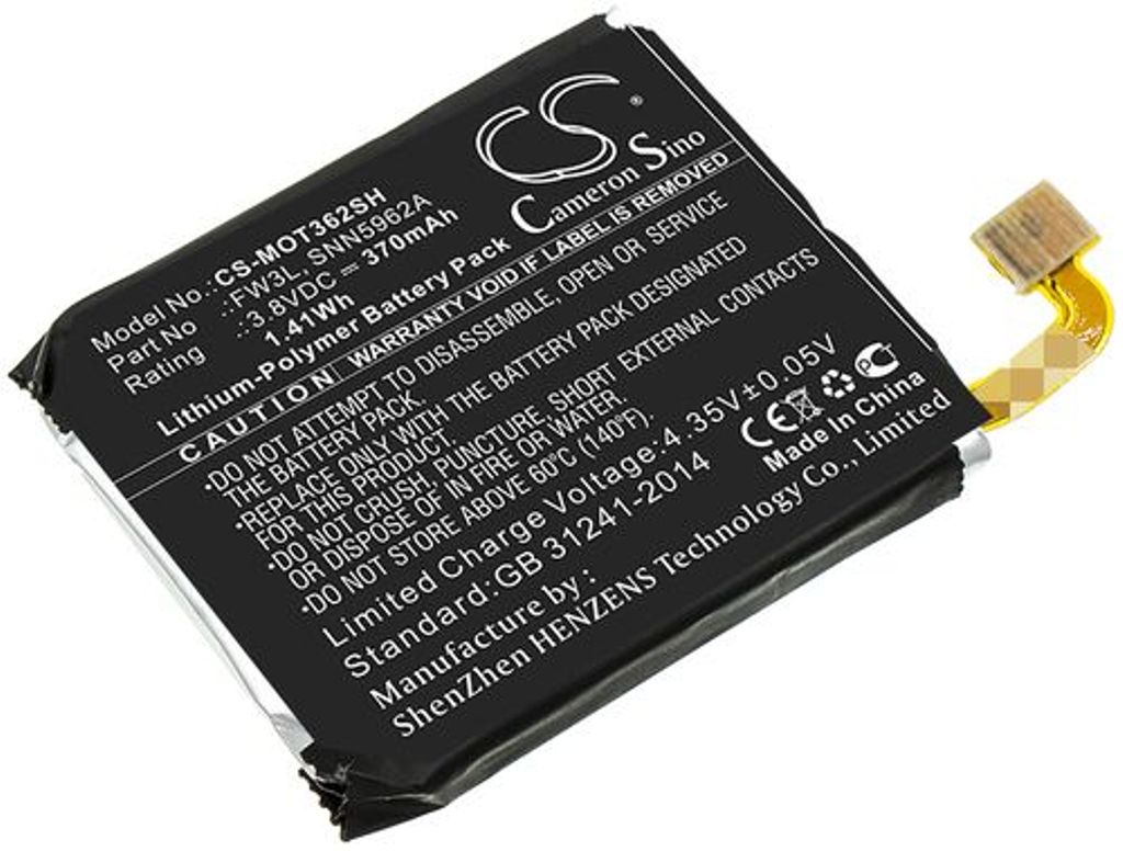 Batteri til Motorola FW3L,SNN5962A 370 mAh
