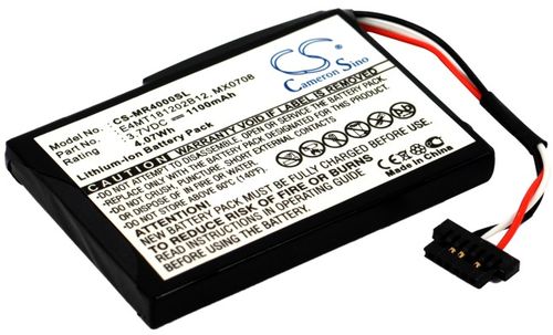 Batteri til Magellan 37-00030-001,E4MT181202B12,MX0708 1100 mAh