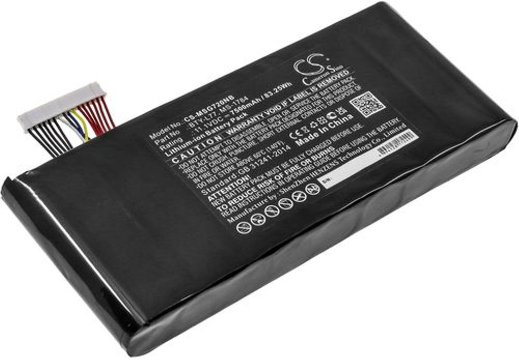 Batteri til MSI BTY-L77,MS-1784 7500 mAh