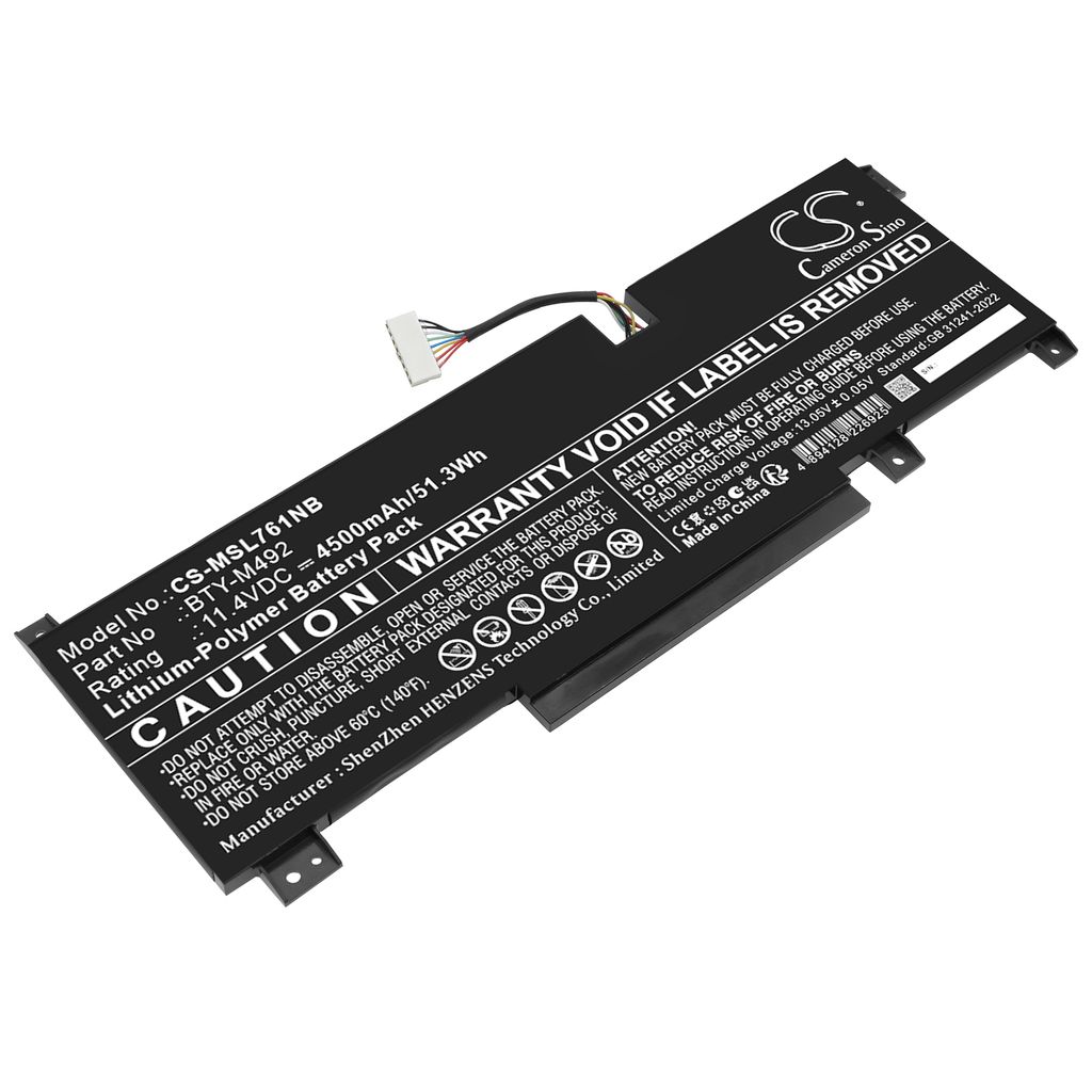 Batteri til MSI BTY-M492 4500 mAh