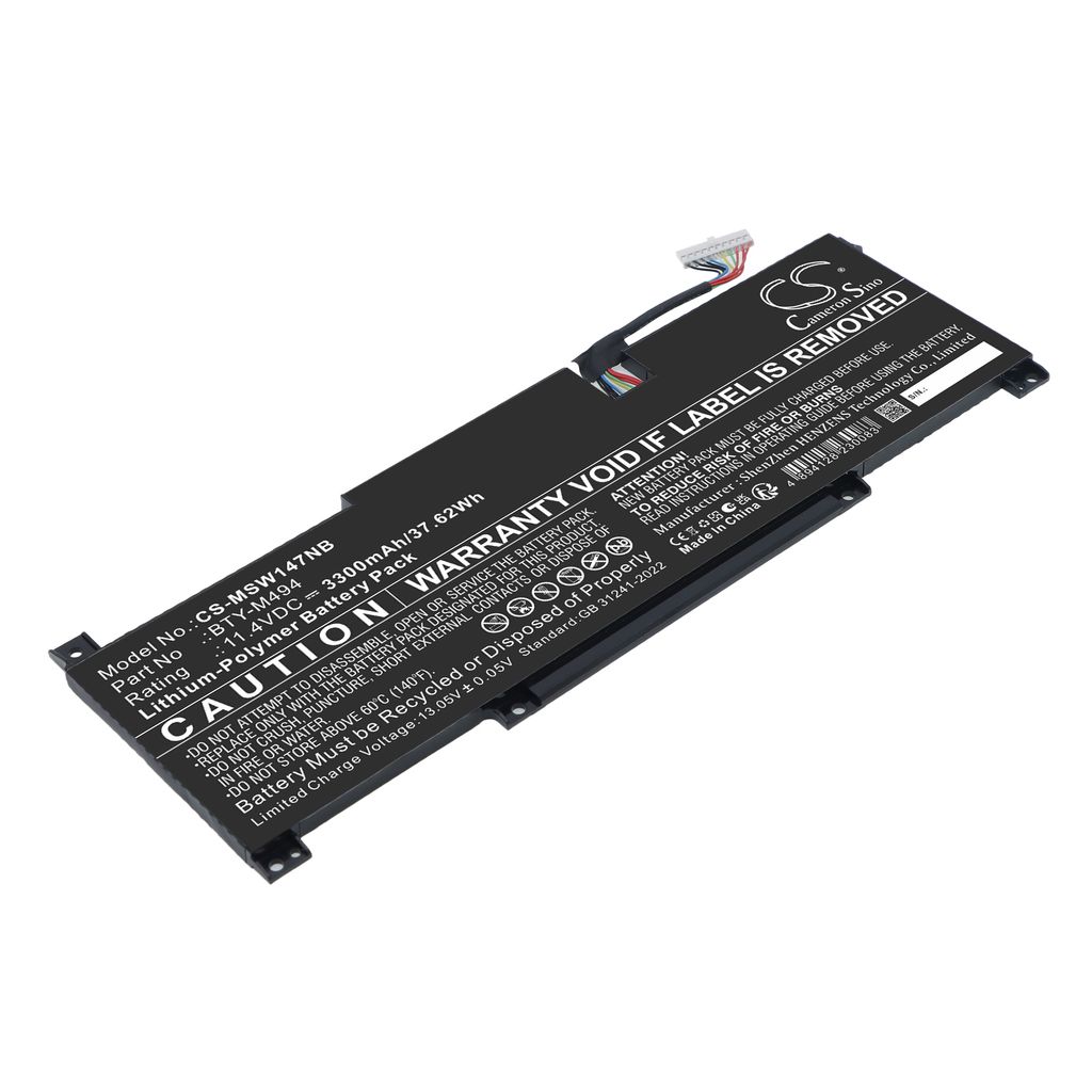 Batteri til MSI BTY-M494 3300 mAh