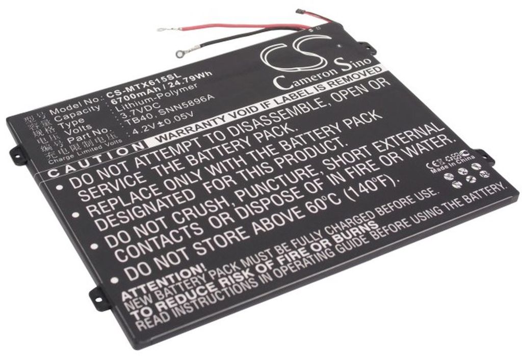 Batteri til Motorola TB40,SNN5896A,L-L-L DC110510 6700 mAh