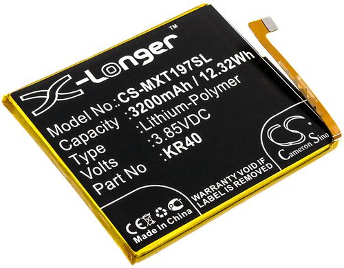 Batteri til Motorola SB18C43602,KR40,SB18C43601 3200 mAh