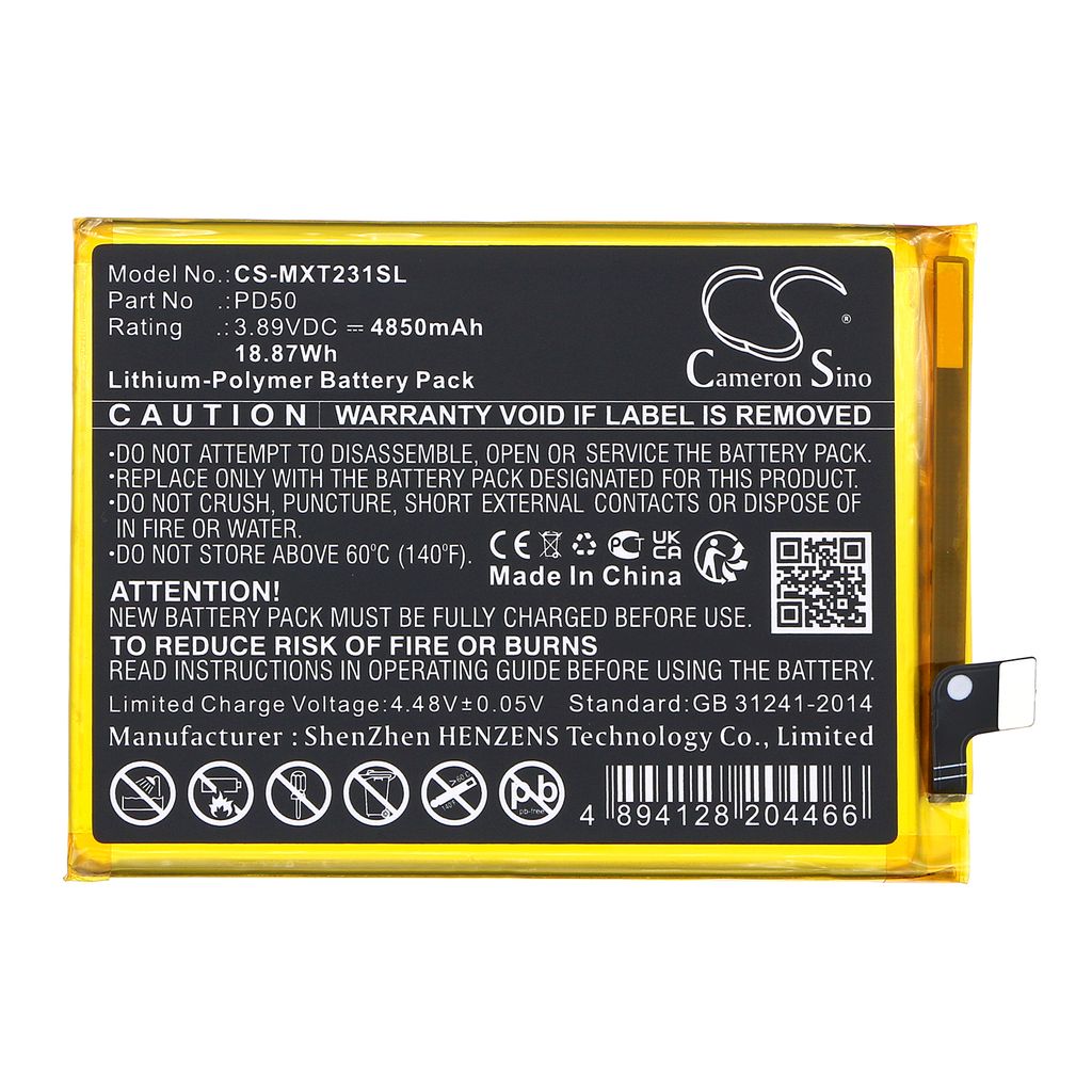 Batteri til Motorola PD50,LW476486 4850 mAh