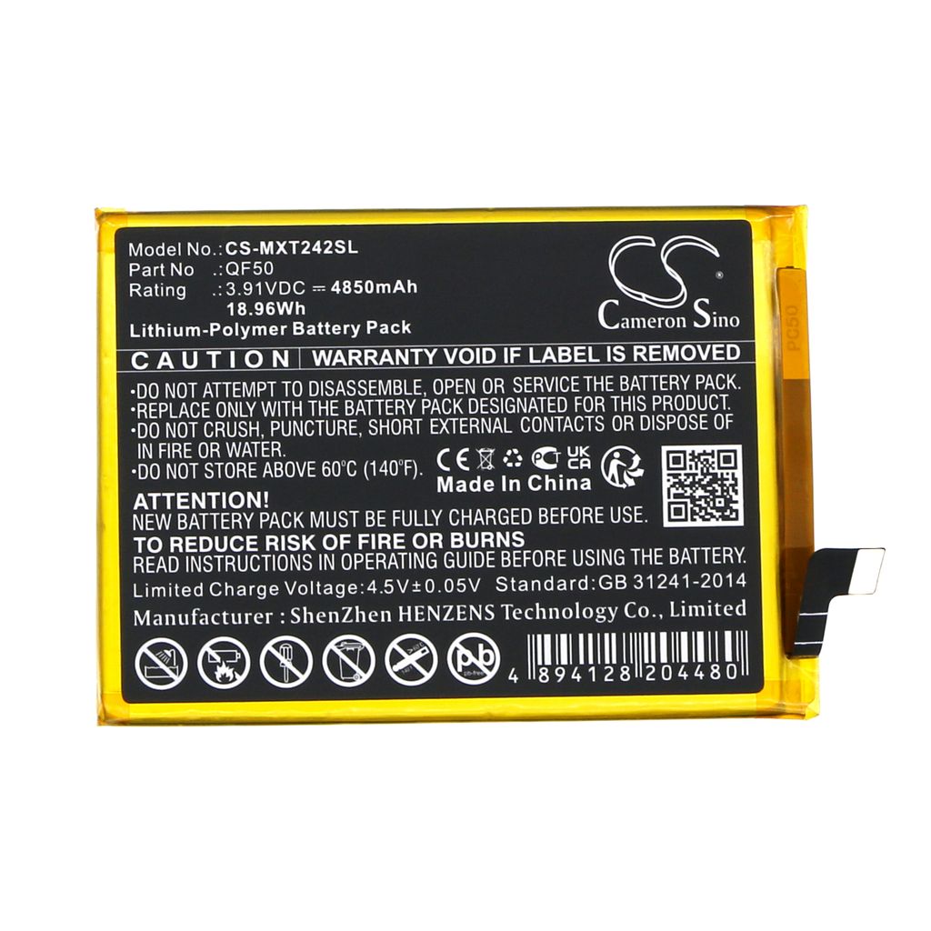 Batteri til Motorola QF50,SB18D96852 4850 mAh