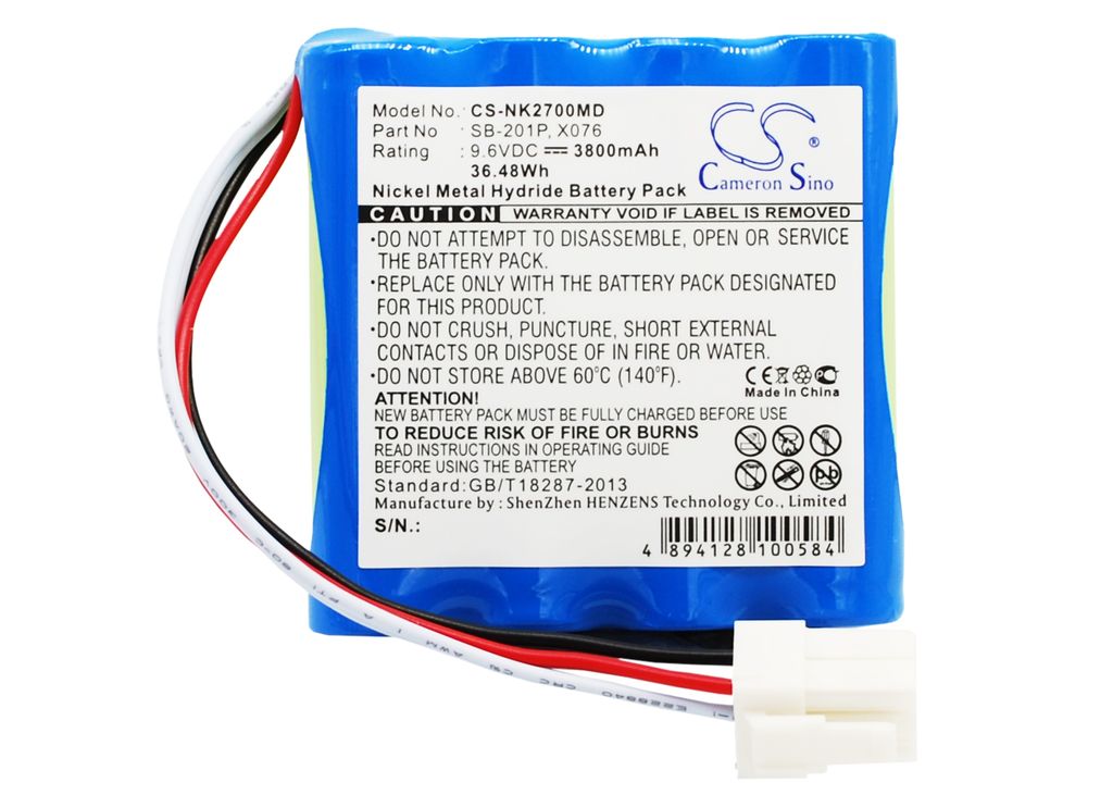 Batteri til Nihon Kohden SB-201P,X076 3800 mAh