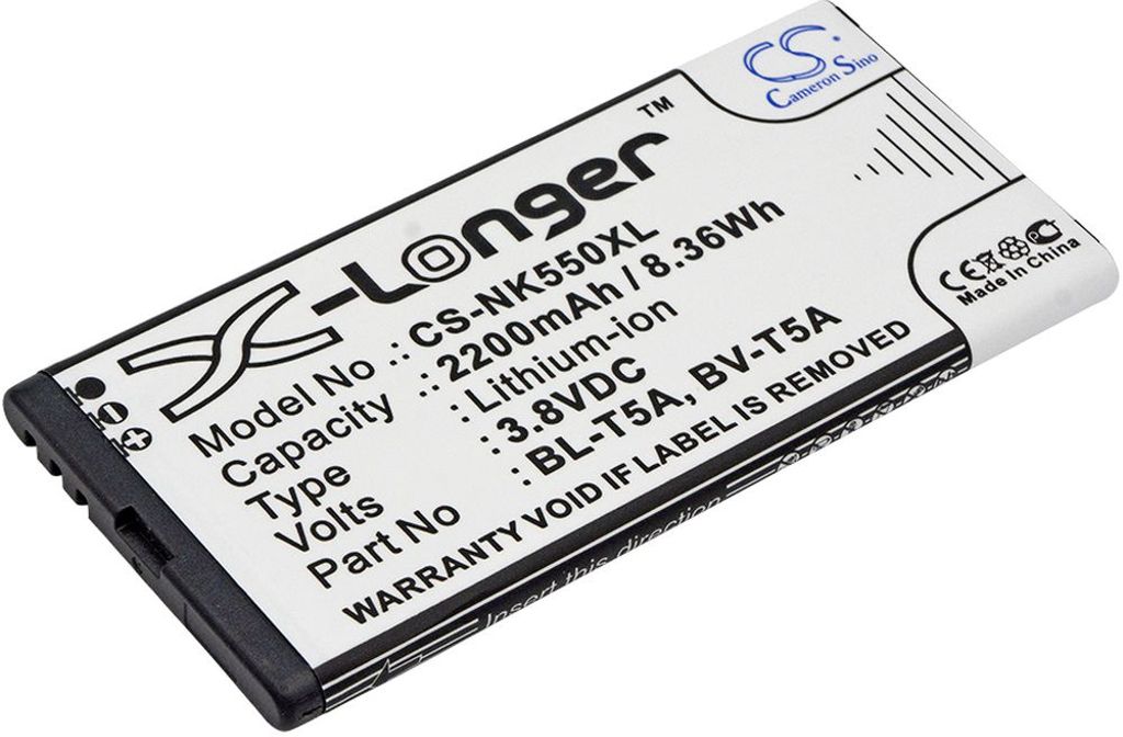 Batteri til Microsoft BL-T5A,BV-T5A 2200 mAh