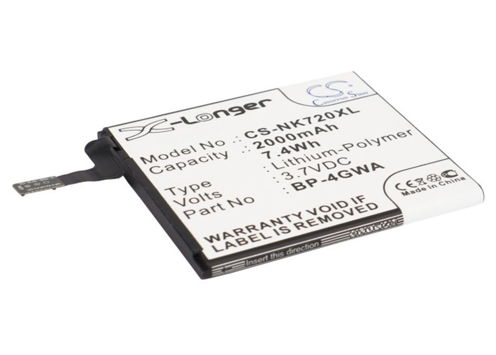Batteri til Microsoft BP-4GWA 2000 mAh