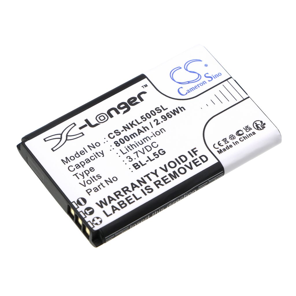 Batteri til Nokia BL-L5G 800 mAh