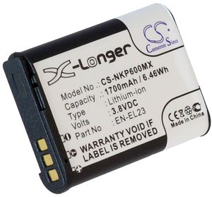 Batteri til NiKon EN-EL23 (1400mAh)