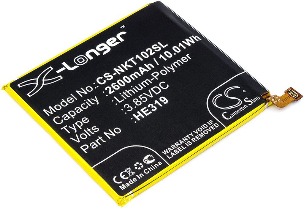 Batteri til Nokia HE319,HE330 2600 mAh