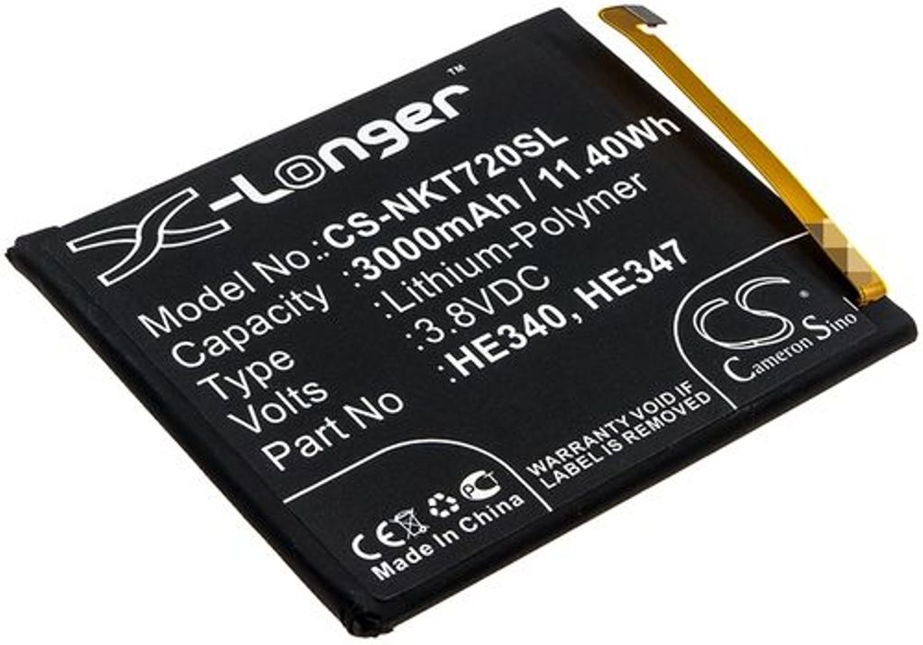Batteri til Nokia HE340,HE347 3000 mAh