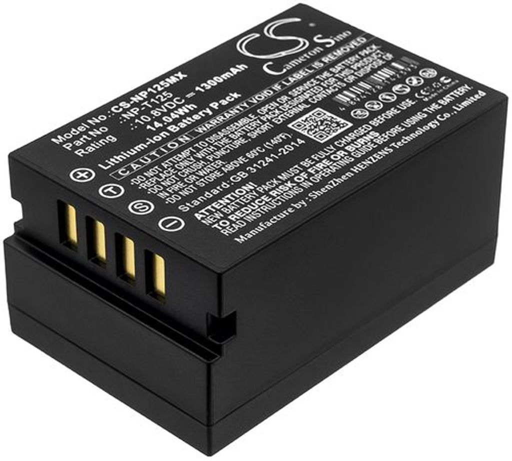 Batteri til Fujifilm NP-T125 (1300mAh)