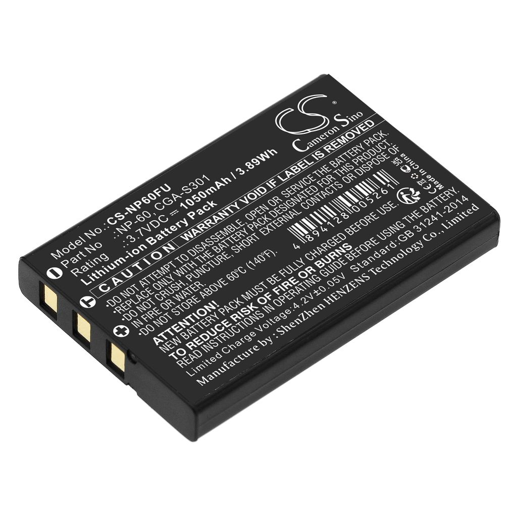 Batteri til Olympus LI-20B (1050mAh)