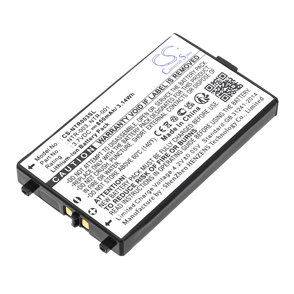 Batteri til Nintendo NTR-003,NTR-001,BT-M12,BAT-GBASP-1LI 850 mAh