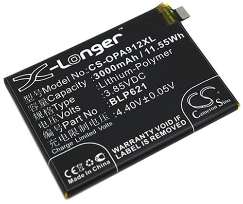 Batteri til Oppo BLP621 3000 mAh