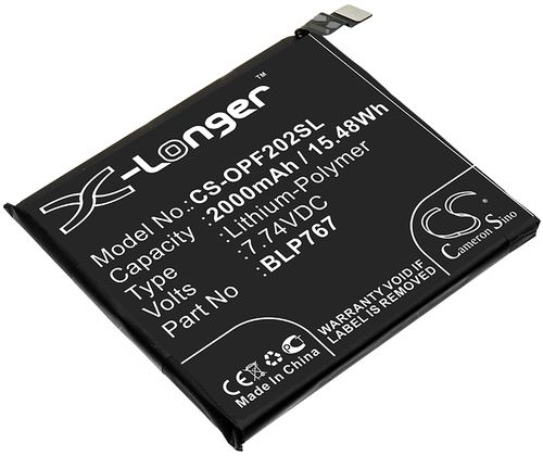 Batteri til Oppo BLP767 2000 mAh