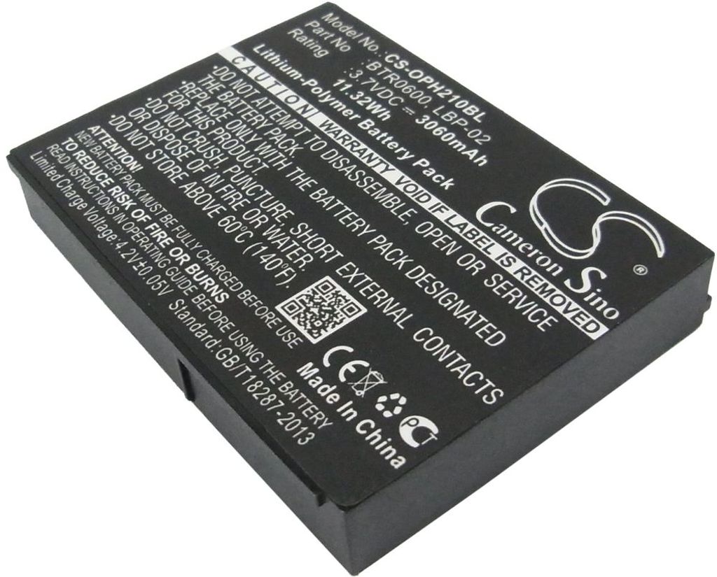 Batteri til Opticon BTR0600,02-BATLION-21,LBP-02,2ICP48/65/11-2,0B25-001M000 3060 mAh