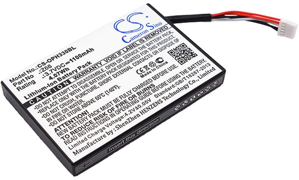 Batteri til Opticon Z66,C2013,OPR33015505-0-00 1100 mAh